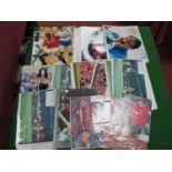 Press Photographs/Images, including some Manchester United Autographs, Parker, Kanchelskis,