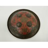 Vintage Indian Dhal Shield, inner pad and hand straps, 27cm diameter. Source - deceased estate,