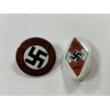 WWII German Third Reich NSDAP Membership Badge, maker mark RZM M1/120 Wilhelm Deumer Ludenscheid &