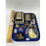 British Army Durham Light Infantry, cap badge, shoulder titles and buttons, other military