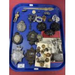Police Helmet Plates, including Sheffield City Police & Rotherham Borough Police, helmet rose