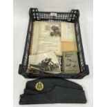 WWII RAF Cap Badge & Side Cap, other British Military badges and tie clips, German NSDAP visor cap