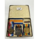 WWI North Staffordshire Regiment Medal Trio, comprising 1914-15 Star, British War Medal & Victory