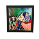 ARR After Itzchak Tarkay (Israeli Artist 1935 - 2012) *ARR 'Afternoon Tea' embellished serigraph