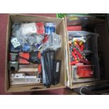Large quantity of workshop tools, accessories and sundries, including assorted boxed screws and