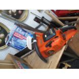 Echo 650 EVL Petrol Chainsaw together with a Clarke electric chainsaw cleaner (untested sold for