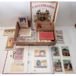 A large box of Belgian Exposition ephemera and promotional postcards with associated guides,
