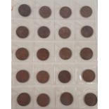 A 'Collecta' coin album and contents of pre-decimal British coins, pennies, half pennies, brass