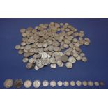 A group of silver content British coins Victoria - George VI half crowns, florins, shillings,
