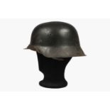 A WWII German M40 Single Decal Waffen-SS steel helmet,