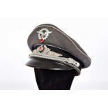 A WWII German Luftwaffe Civilian Technicians peaked Cap,