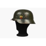 A WWII German M35 Army Double Decal Steel Helmet,