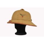 A WWII German Luftwaffe Pith Helmet,
