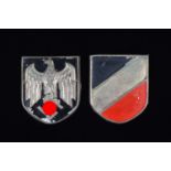 A pair of German Tropical Pith Insignia Badges,