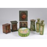 A collection of eight Huntley and Palmers tins,