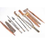 An assortment of weaponry,