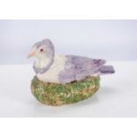 A Staffordshire pearlware pigeon, circa 1800,