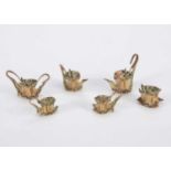 An 19th century fish vertebrae dolls’ house tea set,