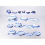 A Copland Mandarin Willow Pattern dolls dinner service 1860-1875,