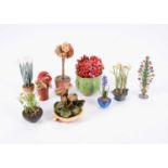 Various dolls’ house plants,