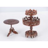 Two pieces of 19th century fine quality cast-metal dolls’ house furniture,