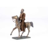 An early 19th century German carved wooden mounted Hussar, possibly Oberammergau,