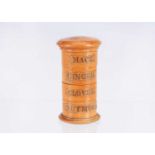 A rare 19th century dolls’ house or doll’s treen spice tower,