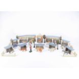 A rare mid 19th century German carved wooden menagerie, probably Sieffen,