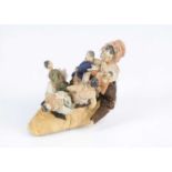 A rare 19th century Grodnertal wooden doll ‘Old Lady who Lived in a Shoe’,
