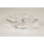 A mid century glass advertising ash tray,