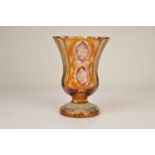 A 19th century bohemian glass vase,