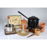A collection of kitchen utensils,