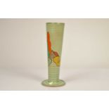 An art deco style tapered pottery vase,