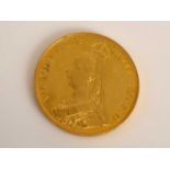 A Queen Victorian style gold coin,