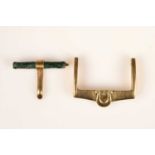 A 1960s 9ct gold Omega watch strap buckle,