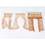 Three pairs of dolls’ house curtains,