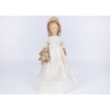 A fine late 18th century English wooden doll,