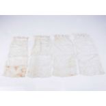 Two pairs of late 19th century dolls’ house muslin curtains,