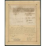 Oliver Cromwell, 1648 (22 May) document issued at Staverton regarding moneys deemed to be owed ...