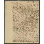Richard Cromwell in Exile - "I rest a poor pilgrim", 1700 (4 April) autograph letter signed to ...