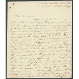 St. Helena, Napoleon, 1815-1816 Two letters written by W.Mills to his aunt, Mrs Moore, while ab...