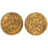 Henry V (1413-1422), Noble, Class C, Tower (London), h | EnRIC x' DI x' GRA x' REX x AnGL x' S x FRA