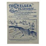 CHELSEA VERSUS SUNDERLAND 1934/35 FOOTBALL PROGRAMME, 19/1/1935. NOT EX BV, RUSTY STAPLES REMOVED,
