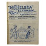 CHELSEA VERSUS SUNDERLAND 1907/08 FOOTBALL PROGRAMME, 29/2/1908. CREASING, SPINE REPAIR.