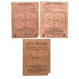 X3 CHELSEA WAR-TIME FOOTBALL PROGRAMMES, READING 1/4/1944 AT TOTTENHAM, ARSENAL AWAY 6/11/1943 (