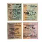 COLLECTION OF FA CUP FINAL FOOTBALL TICKET STUBS, 1955 NEWCASTLE VERSUS MANCHESTER CITY, 1960 WOLVES