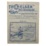 CHELSEA VERSUS WOOLWICH ARSENAL 1911/12 FOOTBALL PROGRAMME, 4/9/1911, LONDON FA CHARITY MATCH,