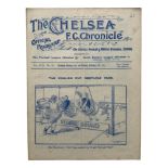 CHELSEA VERSUS SHEFFIELD WEDNESDAY 1912/13 FOOTBALL PROGRAMME, 1/2/1913, FAC 2nd ROUND, ALSO