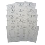 COLLECTION OF ARSENAL 1982/83 SINGLE SHEET COMBINATION FOOTBALL PROGRAMMES, 15 TOTAL, PALACE,