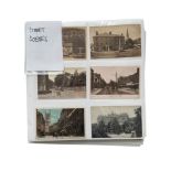 COLLECTION OF POSTCARDS, 220+, BRITISH STREET SCENES, MIX OF USED/ UNUSED, 1900s ONWARDS.